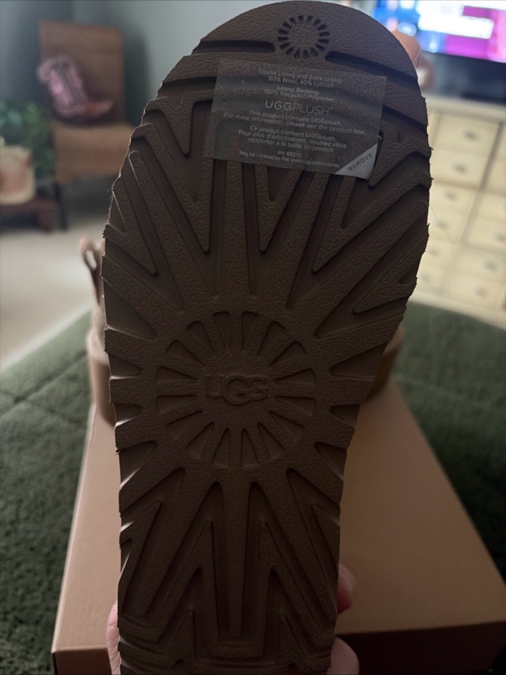 UGG  Platform Ankle Boots in Sand - Picture 4 of 4